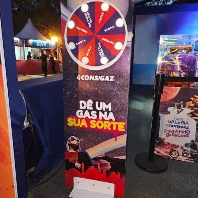 Roleta de prêmios eletrônica com luz e som - detalhe 3 | Grua Events